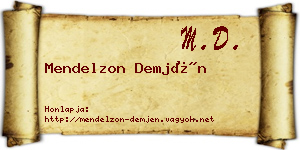 Mendelzon Demjén névjegykártya
